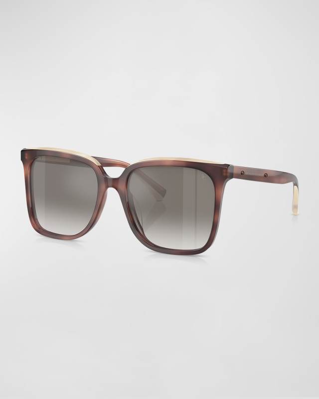 Mirrored Acetate Square Sunglasses